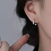 Pendientes de gota de agua de plata esterlina S999 2024, nuevos pendientes para niñas, moda de alta gama, explosiones, pendientes de nicho de lujo ligeros, venta al por mayor