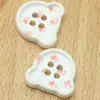 En Stock Botones de Osito Lindo Estampado para Manualidades Clip para el Cabello Colgante Correa de Bolso Decoración de Ropa Botones de Resina Coloridos