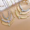 Colar Amor Transfronteiriço Colar Estrela Feminino Corrente de Clavícula Moda de Nicho de Alto Padrão Colar de Aço Titânio Não Desbota