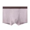 Cuecas Sem Costura Boxer Masculina Listrada Clássica Respirável Quatro Cantos Cintura Média Cuecas Clássicas Confortáveis Tamanho Grande