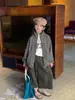 Sudadera de Punto a Rayas con Cuello Alto y Cremallera Completa para Otoño 2026 de Cheese and Meow Boys', Sudadera a Rayas Blancas y Negras para Niños