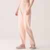 Calça de Dormir de Algodão Puro Nuvem para Primavera e Verão Feminina, Tamanho Grande, Fina, Estilo Novo, Confortável, Simples, Calça de Casa, Calça Longa de Dormir