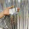 Cortina de lluvia brillante transfronteriza 1M x 2M para vacaciones, escenario, fiesta, boda, hogar, diversas ocasiones, arreglo de decoración de cumpleaños
