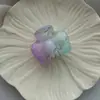 Patrón de Flujo de Mármol Color Degradado Gelatina Combinación Grande y Pequeña Pinzas de Tiburón Pinzas Transparentes para el Cabello Accesorios para el Cabello de Color Gelatina