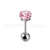 Titanio F136 5A Circonia de Cuatro Garras Arete Integrado Bola Redonda Arete de Hueso del Oído Titanio G23 Aleación Joyería para Piercing Fábrica Venta al por Mayor