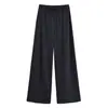 Comércio Exterior Transfronteiriço Estilo Europeu e Americano Aliexpress Atacado de Roupas Femininas 2025Z Calça Casual Reta Texturizada de Cintura Alta