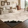 Tapete removível e lavável em estilo minimalista italiano para sala de estar, área grande, fácil de limpar, sem lavagem, tapete de cabeceira de quarto, fácil de limpar, antiderrapante