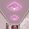 Luz de teto para sala de estar, decorativa, lanterna de varanda, luminária de corredor, spots de LED criativos, cristal quadrado, luminária de hall de entrada