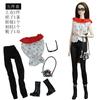 Conjunto de roupas para boneca de 30cm, boneca multiarticulada pode usar roupas casuais, sapatos, óculos, combinação