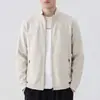 Sudadera Anyang de peso pesado 380g para hombre, chaqueta con cremallera de tejido de aire liso con diseño de corte deconstruido, chaqueta de cuello alto para hombre