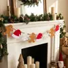 Exclusivo para ventas transfronterizas: Guirnalda de fieltro navideña con renos, copos de nieve, cuentas de madera, banderines con letras, pancarta, decoración para chimenea, envío OEM disponible