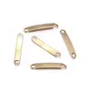 Pieza de Conexión de Doble Agujero de Acero Inoxidable, Pulsera Collar de Acero de Titanio Etiqueta Curva Accesorios para Joyería DIY