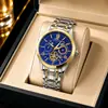Reloj Fretilon para Hombre de Negocios Automático No Mecánico Resistente al Agua Luminoso Doble Calendario Reloj de Cuarzo Nuevo Reloj de Pulsera