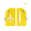 Etiqueta de bagagem de avião de silicone transfronteiriça, cartão de check-in de bagagem, pingente multicolorido, etiqueta de bolsa com cordão, cartão de embarque, atacado