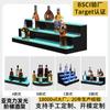 Estante para Vinos de Escalera Luminoso Acrílico Personalizado Mesa Exhibidora de Vinos Bar Ktv Escritorio Pantalla LED Accesorios de Exhibición