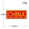 Comércio Exterior Carta em Inglês Marca Registrada Emblema Triângulo Patch de Bordado Computadorizado Patch de Tecido Bordado Patch Emblema para Acessórios de Vestuário