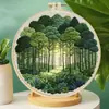 Kit de Material para Bordado Túnel na Floresta, Estilo Nórdico, Decoração de Sala de Estar Ins, Arte de Parede DIY Feita à Mão, Atacado do Fabricante