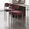 Sillas de comedor de acero inoxidable, sillas de comedor de estilo nórdico, respaldos diseñados creativamente, sillas de hotel, sillas de ocio para restaurantes