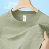 Camiseta Jacquard de Algodón de Bambú de Manga Corta para Hombre 2026 Nuevo Verano Cuello Redondo Holgada de Media Manga Transpirable
