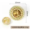 26 Modelos Nuevos de Botones Metálicos Exquisitos y Compactos con Diamantes, Botones Decorativos Redondos Pequeños de 10 mm Cosidos a Mano, Stock Listo Transfronterizo