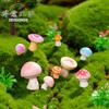 Musgo Micro Paisagem Simulação Criativa Fantasia Pequeno Cogumelo Bonsai Jardinagem DIY Paisagismo Decorações Acessórios Pequenos Enfeites