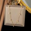 [Collar Explosiones 2] Collar simple de nicho de personalidad de gran venta con colgante de diseño con sentido de estrella de mar con textura de puntos de onda para mujer