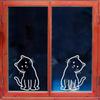 Gato Lindo Gato Lindo Patrón Tienda de Mascotas Cafetería de Gatos Puerta de Vidrio Fondo de Habitación Pegatina Decorativa de Pared