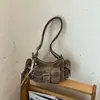 Bolso de axila de moda de nicho estilo coreano Shuai Mi Jia para mujer, nuevo bolso cruzado con correa y hebilla vintage para principios de otoño de 2026
