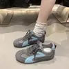 Tênis femininos estilo corrida amarelos, novo modelo outono 2026, versáteis e populares, tênis leves retrô com sola macia