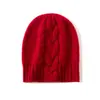 Gorro de Punto Grueso Cálido de Moda Casual para Mujer, Color Sólido, Tejido de Cable, Nuevo Estilo Otoño/Invierno 2026, Cachemira de Alta Gama