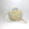 Bolsos frescos y dulces de primavera 2022, bolso de cuero tejido de paja, bolso de mano tejido de paja para mujer