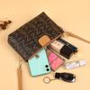 Bolsa Feminina 2023 Nova Cor de Contraste Impressão Digital Crossbody Bolsa Quadrada Estilosa Bolsa Casual Bolsa para Celular