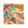 Bufanda Cuadrada Grande Estampada para Mujer Bufanda Decorativa de Satén Imitación Seda Chal para Aire Acondicionado Patrón Estampado con Logo Personalizado