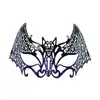 Máscara de Halloween media cara fiesta de máscaras maquillaje de fiesta de máscaras con incrustaciones de diamantes reina vampiro noble transfronteriza murciélago hueco