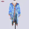 2024 Nova Moda Vintage Estampa de Pintura a Óleo Multifuncional Variado Lenço de Seda Toalha de Praia Xale de Chiffon Protetor Solar Feminino