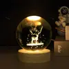 Al por mayor del fabricante Sistema Solar Galaxia Luna Luz Nocturna Luminosa Bola de Cristal Grabada con Láser 3D Regalo de Cumpleaños