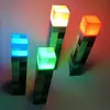 Lanterna Periférica Minecraft Luz LED Vermelha e Azul Lâmpada de Mineiro Luz Noturna Modelo Brinquedo Luz de Atmosfera