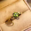 Venta al por mayor de fábrica Populares Pendientes de Peridoto Natural Plata S925 Incrustados Piedra Principal 6*6 Joyería de Lujo Venta Directa de Fábrica