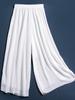 Pantalones de pierna ancha de danza clásica ropa de actuación para mujer pantalones elegantes de hilo ropa de práctica de danza moderna Pantalones de danza de invierno para mujer pantalones blancos holgados