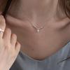 Nicho Luxo Acessível Prata Quebrada Strass Prata 925 Banhada Colar Feminino Simples Elegante High-End Corrente Clavicular Gelo Moído
