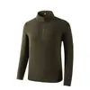 Nova blusa de moletom masculina de outono com zíper parcial e gola alta, de lã e seda, moderna, versátil, casual, top de manga longa de alta qualidade