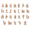 Acero inoxidable transfronterizo oro de 18K diamante 26 letras inglesas bricolaje accesorios de joyería moda Joker collar pulsera colgante fábrica