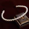 Diadema de Perlas con Detalles Destacados de Estilo Fresco Pequeño Ins Enrollada a Mano Hermosa Elegante Simple Atmosférica Tocado Nupcial Accesorios para el Cabello