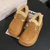 Zapatos de Algodón Birkenstock para Mujer Invierno Más Terciopelo Ropa de Abrigo 2026 Nuevos Slip-on Suela Gruesa Aumentador de Altura Cabeza Grande Zapatos de Pan Botas de Nieve
