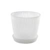 Rosa Verde Lavabo Simple Grueso Ondulado Lavabo Grande de Cintura Alta Ondulado Redondo de Plástico Multicolor Maceta para Plantas Carnosas Flor