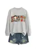 Amazon eBay site independente moda divertida feminina nova howdy fantasma teia de aranha abóbora moletom outono e inverno