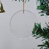 2025 Adornos Navideños Transfronterizos de Amazon Redondos de Doble Cara Decoraciones para Árbol de Navidad Adornos de PS Textura de Cristal