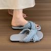 Sandalias de Suela Blanda Estilo Hada para Verano para Mujer 2025 Nuevo Estilo Popular de Celebridad de Internet Zapatos de Playa para Vacaciones Marítimas de Suela Plana