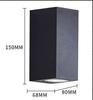 Lámpara de pared exterior impermeable para pasillo, escaleras, patio, puerta, lámpara de pared exterior, lámpara LED impermeable, balcón