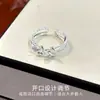 Anillo de Mariposa de Doble Capa para Mujer Diseño de Nicho de Gama Alta Abierto Ajustable Anillo para el Dedo Índice Nuevo Versátil para Otoño e Invierno